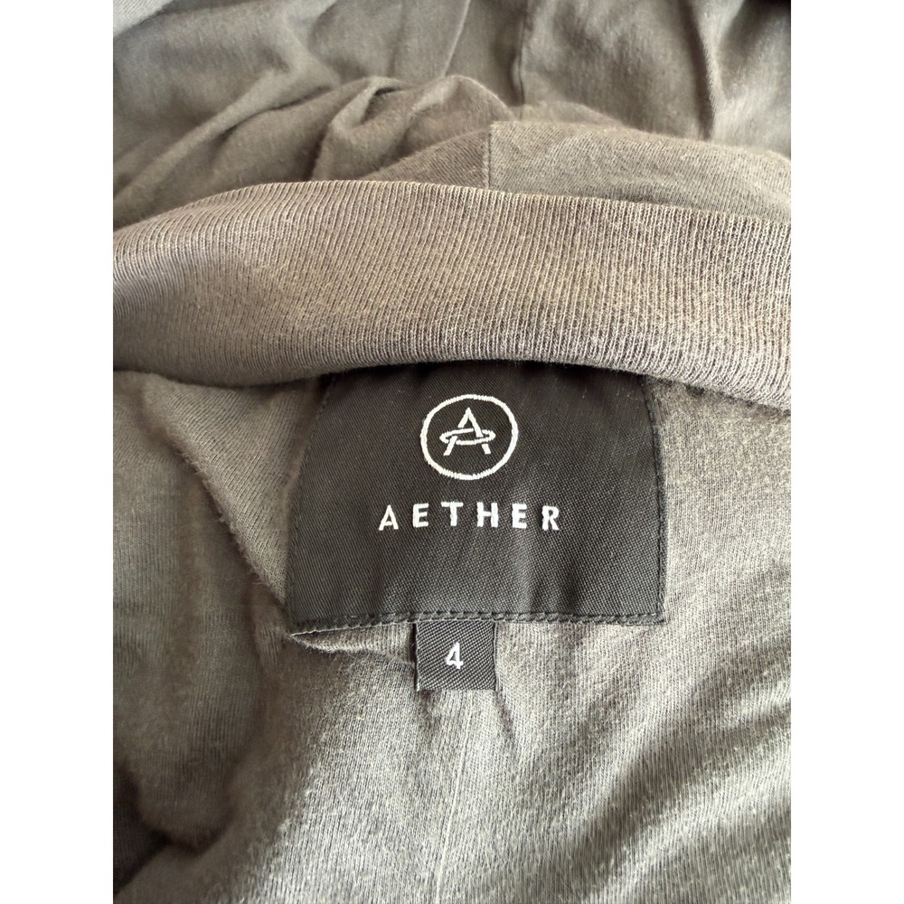 Aether Hoodie Mens Large Gray Full Zip Cotton Blend Sweatshirt Hooded Minor Flaw - Picture 2 of 8